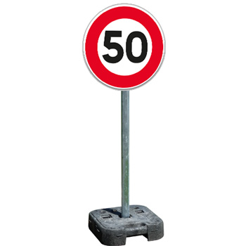 Pack panneau signalisation temporaire B14 sur pied
