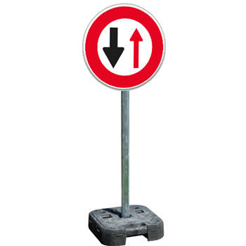 Pack panneau signalisation temporaire B15 sur pied