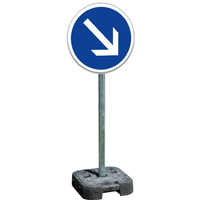 Pack panneau signalisation temporaire B21a1 sur pied