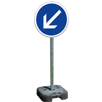 Pack panneau signalisation temporaire B21a2 sur pied