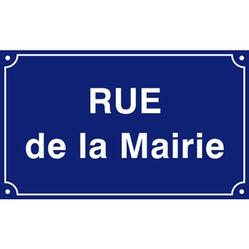 Plaque de rue en alu rue de la soif