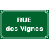 Plaque de rue 450 x 250 aluminium listel triple