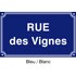 Plaque de rue 450 x 250 aluminium listel triple