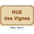 Plaque de rue 450 x 250 aluminium listel triple