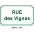Plaque de rue 450 x 250 aluminium listel triple