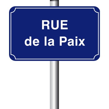 Panneau de rue alu 450 x 250 mm listel simple