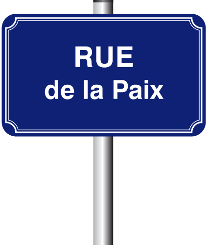 Panneau de rue alu 450 x 250 mm listel double