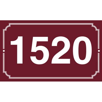 Numro de maison en mail 200 x 150 mm 3 filets
