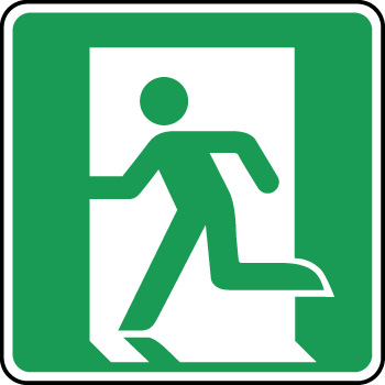 Panneau d'vacuation sortie de secours gauche
