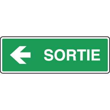 Panneau d'vacuation sortie flche  gauche