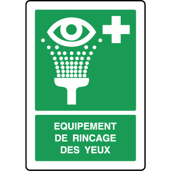 Panneau de secours vertical quipement rincage des yeux