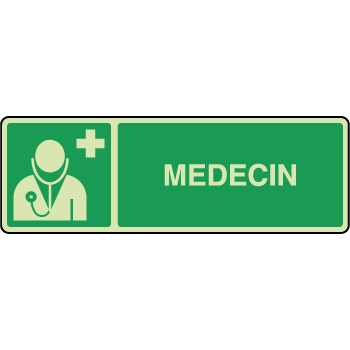 Panneau photoluminescent horizontal mdecin