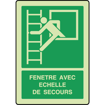 Pictogramme échelle de secours fenêtre