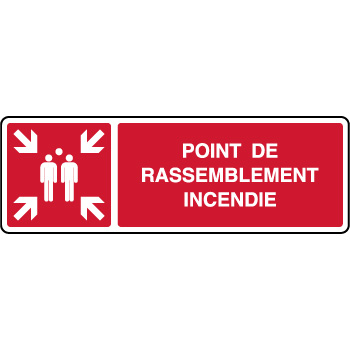 Panneau Horizontal Point De Rassemblement Incendie Virages