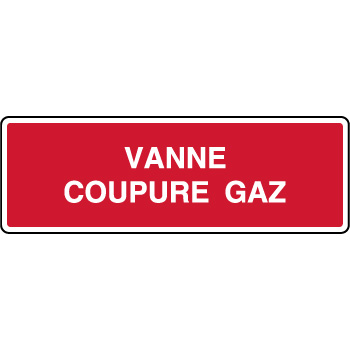 Panneau d'incendie horizontal vanne coupure gaz