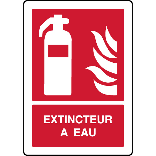 Panneau de sécurité incendie vertical extincteur à eau - Virages