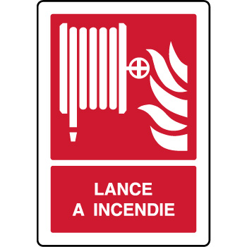 Panneau de scurit incendie vertical lance  incendie