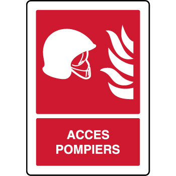 Panneau d'incendie vertical accs pompiers