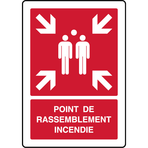 Panneau Vertical Point De Rassemblement Incendie Virages