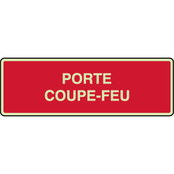 Panneau photoluminescent porte coupe-feu