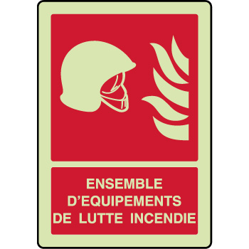 Panneau photoluminescent vertical quipement lutte incendie