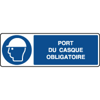 Panneaux Port du casque obligatoire - PVC A4