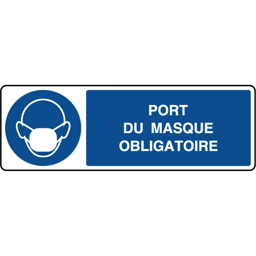 Panneau Port du masque de protection respiratoire obligatoire 2