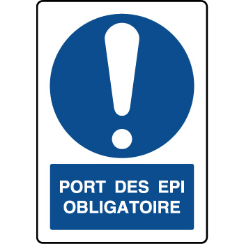 Panneau vertical port des EPI obligatoire