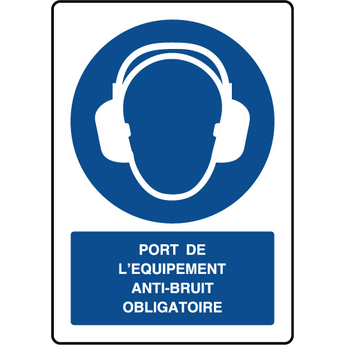 Attention Bruit Logo Panneau Port Obligatoire Casque Et Anti Bruit