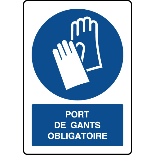 Panneau ou autocollant Port obligatoire des gants