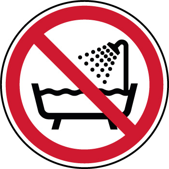 Panneau interdiction d'utiliser un rservoir d'eau