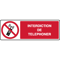 Signalisation d'interdiction - Téléphone portable interdit