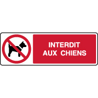 Panneaux Chien tenu en laisse - PVC A4