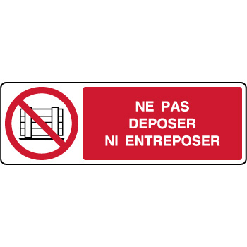 Panneau horizontal ne pas dposer ni entreposer