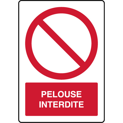 Panneau sur piquet Pelouse interdite - Direct Signalétique