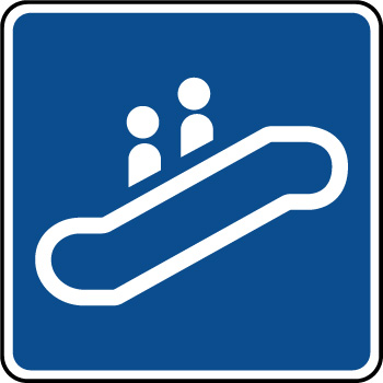 Panneau d'information escalator