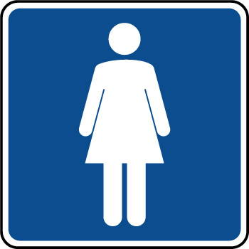 Panneau d'information toilettes dames