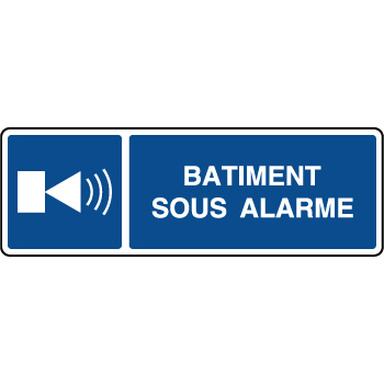 Panneau d'information horizontal prsence d'alarme 