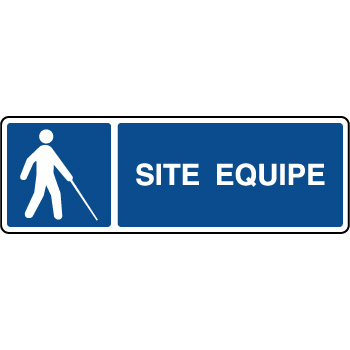 Panneau horizontal site quip pour malvoyants