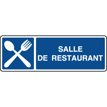 Panneau d'information horizontal salle de restaurant non ISO