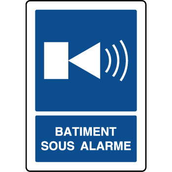 Panneau d'information vertical alarme dans le btiment