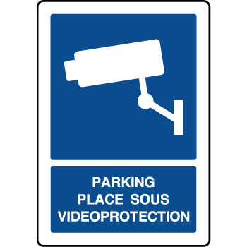 Panneau d'information vertical parking sous vidoprotection