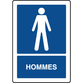 Panneau d'information ISO vertical hommes