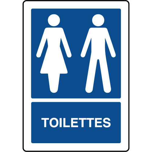 Panneau de signalisation PVC Toilettes