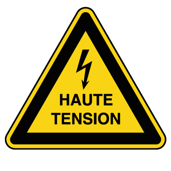 Panneau de danger lectrique haute tension