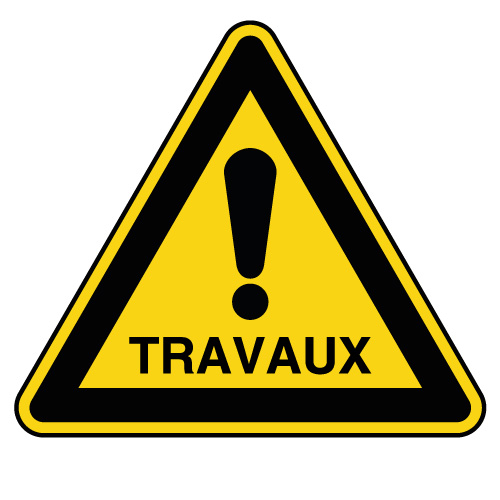 Panneau de danger travaux - Virages.com