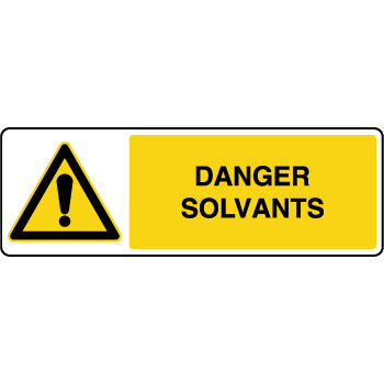 Panneau horizontal danger solvants