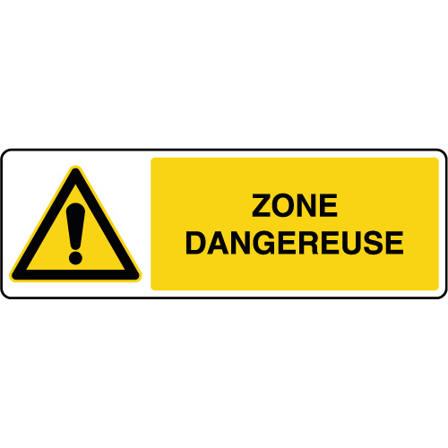 Panneau de danger horizontal cyanure - Virages