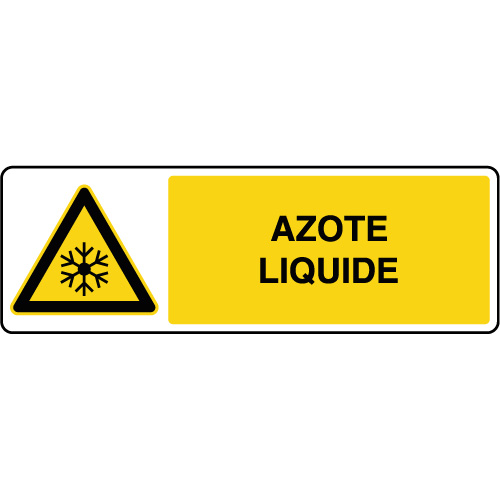 Panneau de danger horizontal azote liquide