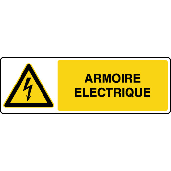 Panneau de danger horizontal armoire lectrique